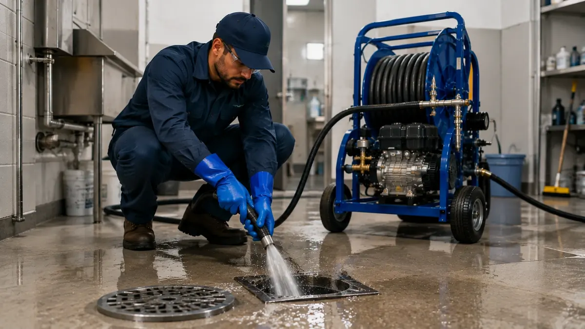 Floor Drain Hydro Jet Cleaning in Tollhouse