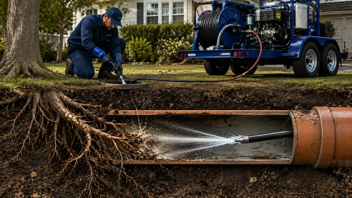 Tree Root Removal with Hydro Jetting in Tollhouse